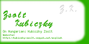 zsolt kubiczky business card
